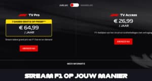 F1 TV Pro proefperiode